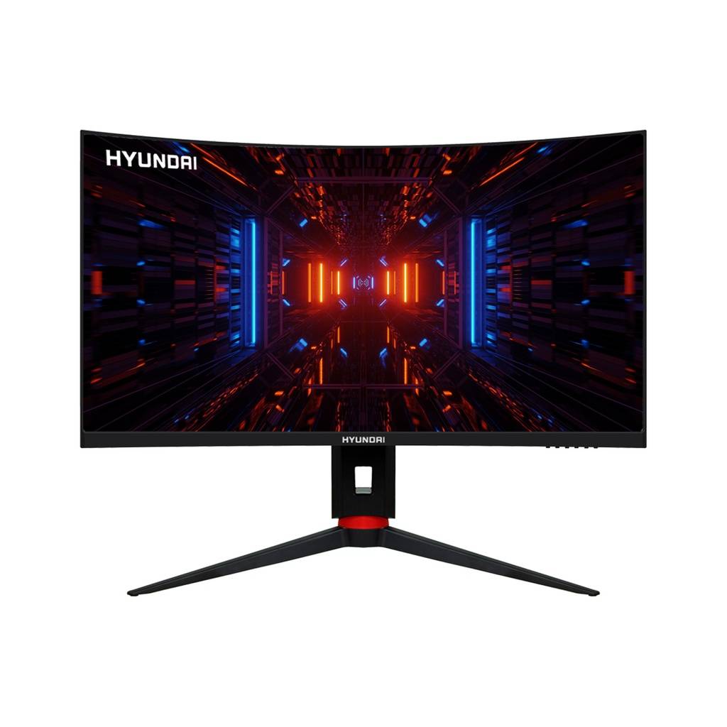 Monitor Gaming - Curvo, LED, HYUNDAI 31.5 Pulgadas  HT32CGMBK04 Resolución 2560x1440, 180Hz, Incluye cable HDMI, Negro