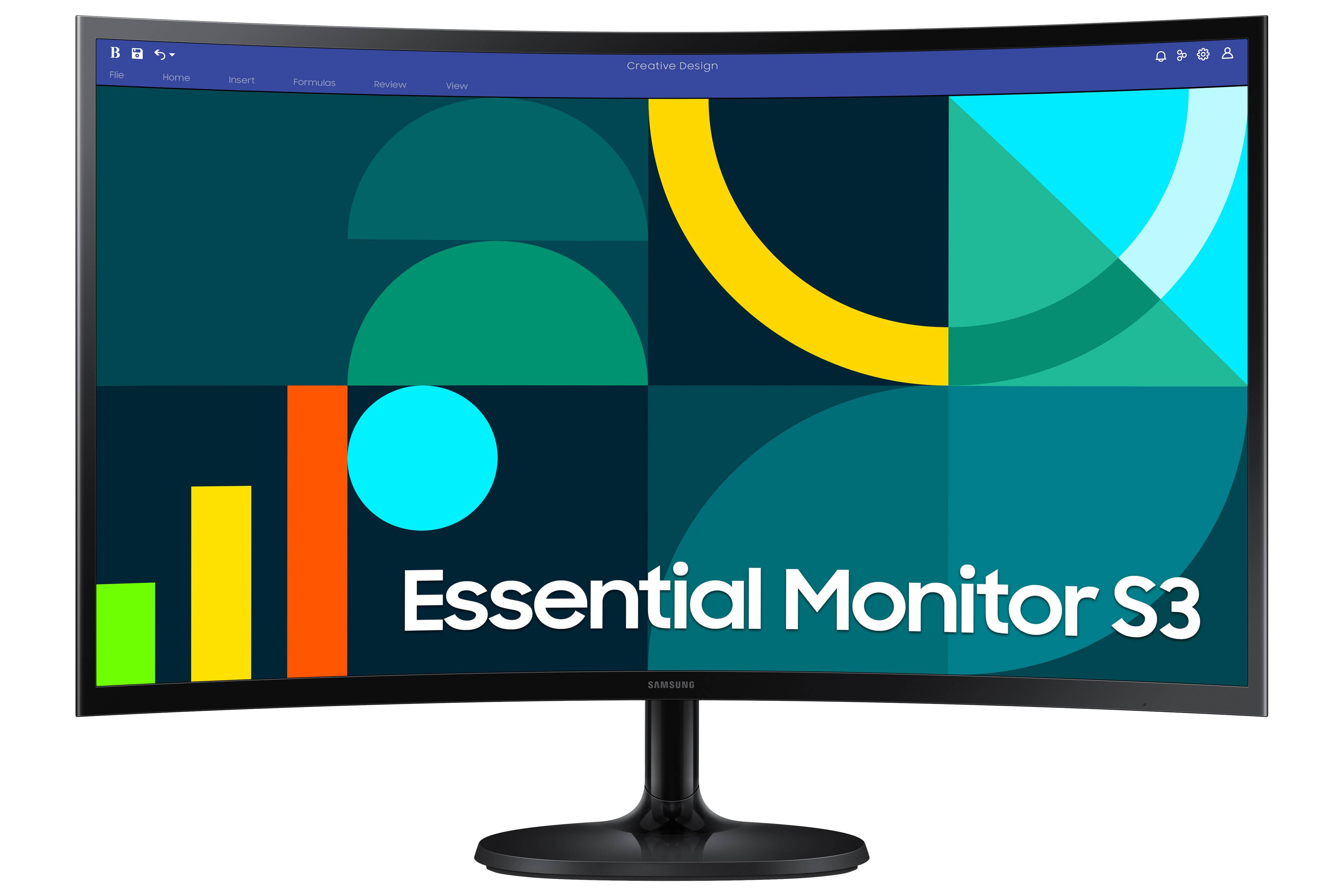 Monitor Samsung 27 Pulgadas Essential - FHD, Curvatura 1800R, 75Hz, 4ms, color Negro, LS27D360GALXZX