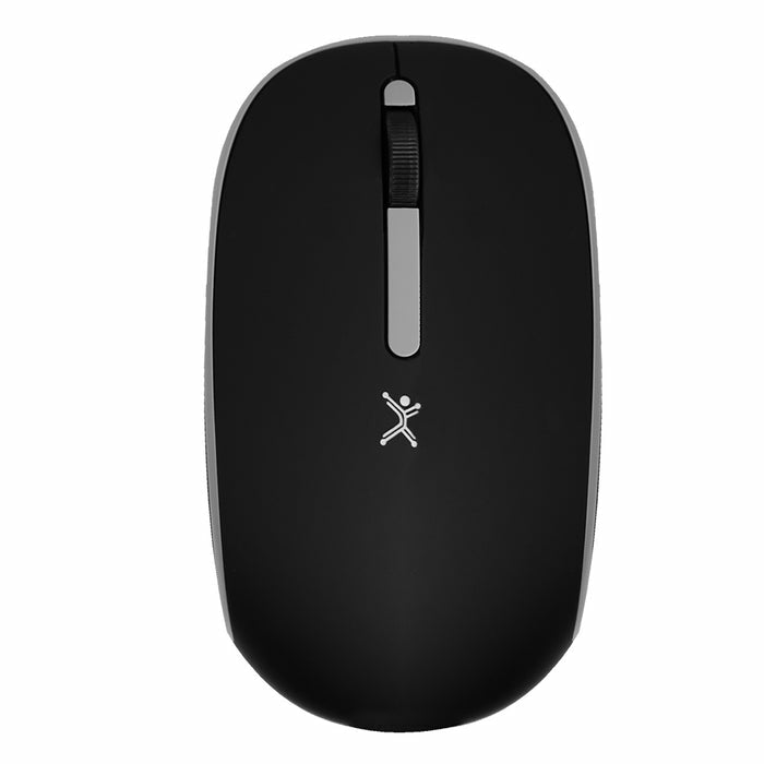 Mouse Inalámbrico negro silencioso con receptor doble USB C+USB A PC-045175 -