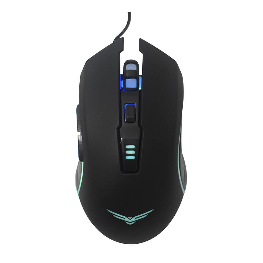 Mouse Gamer Horus Naceb Technology NA-0937 - Alámbrico, 1000/1600/2400/3200 DPIs, Negro