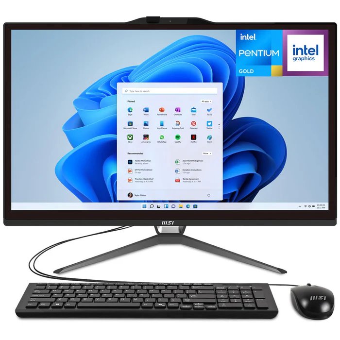 ALL IN ONE MSI 21.5/FHD/M TOUCH/PENTIUM GOLD 7400/4GB/128GBSSD/INTEL H610 BLK/W11