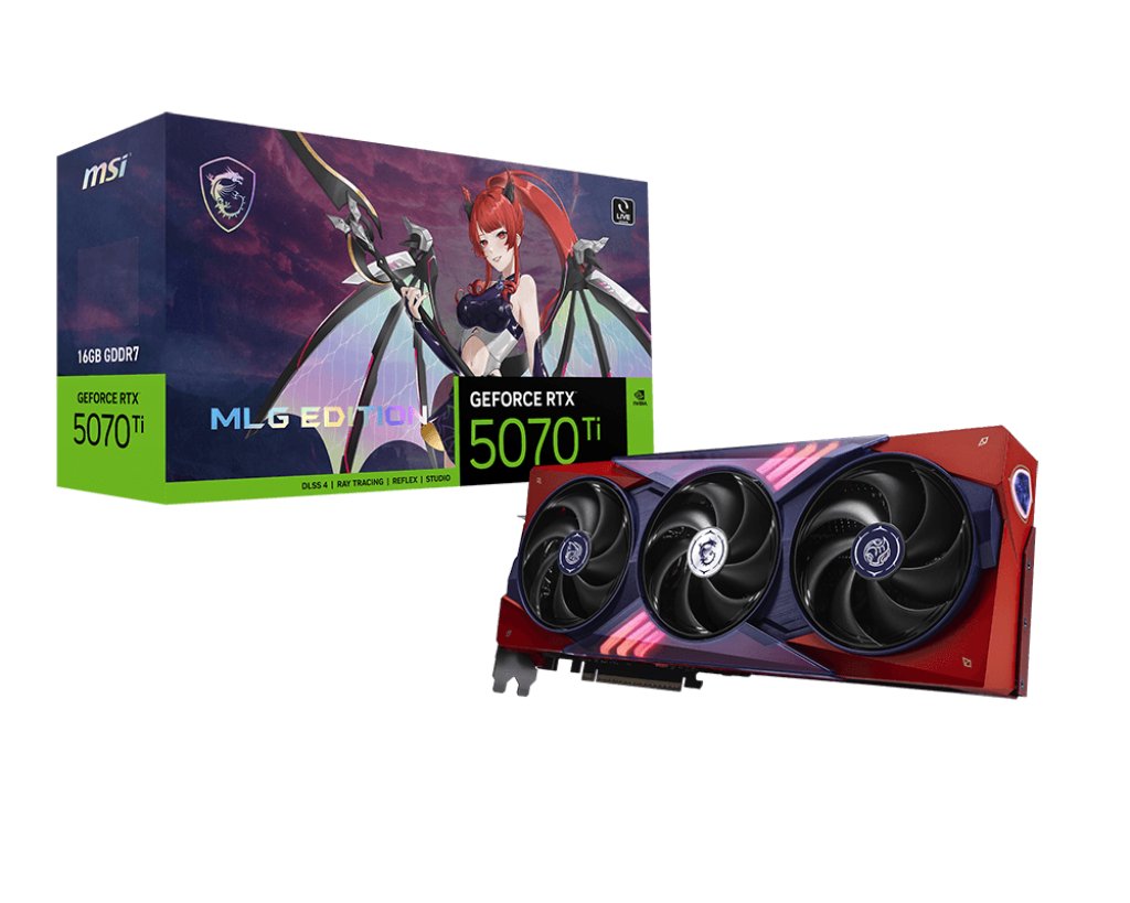TARJETA DE VIDEO MSI NVIDIA GEFORCE RTX 5070 TI 16G MLG EDITION OC PCIE 4 X 8/16GB/GDDR6/ESTANDAR/2HDMI/1XDP/DL-DVI-D X 1GAMA ALTA /GAMER