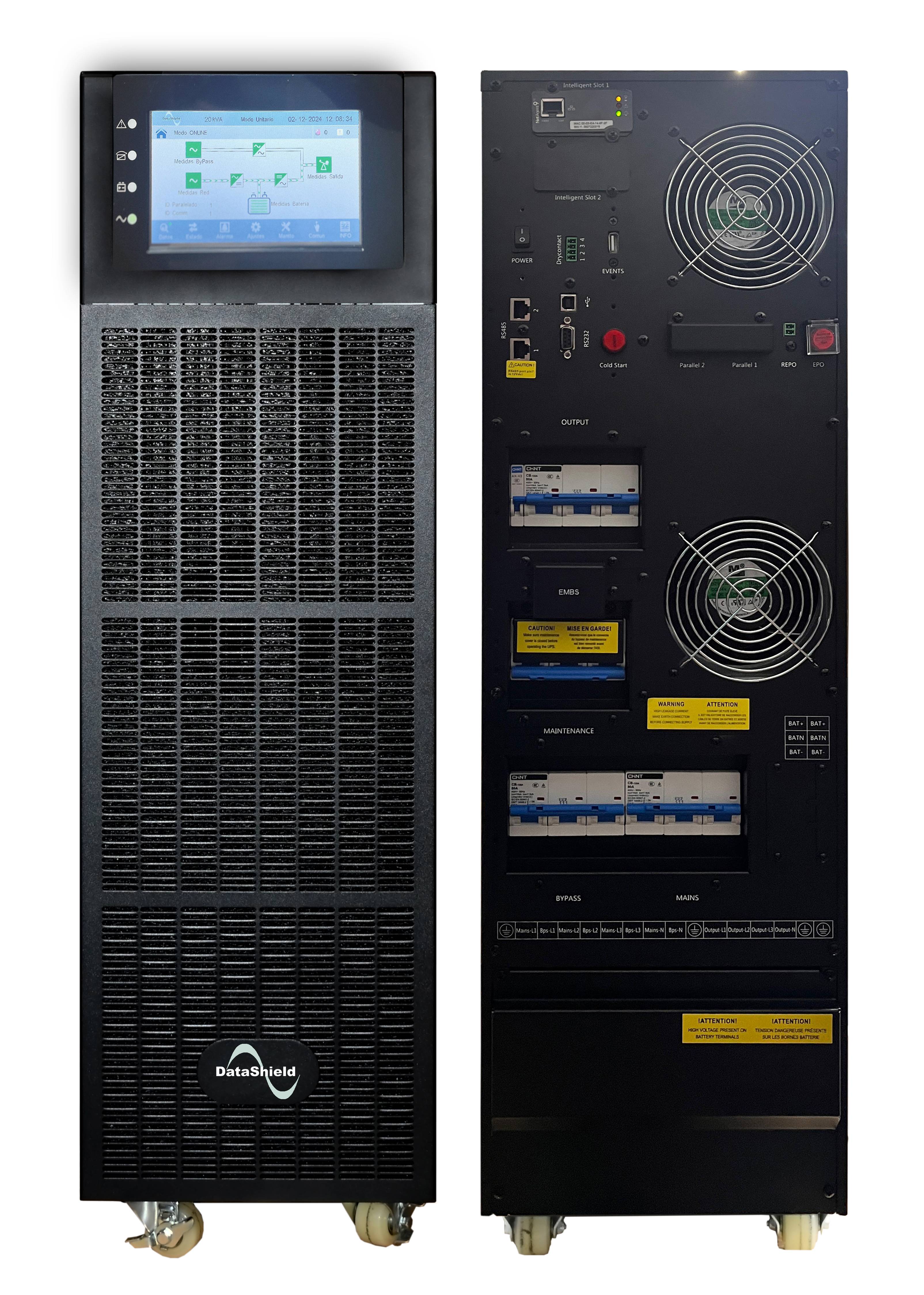 No-break DATASHIELD OL-20 KVA 33 - 20000 VA, 20000 W, Negro, Industrial y Oficina