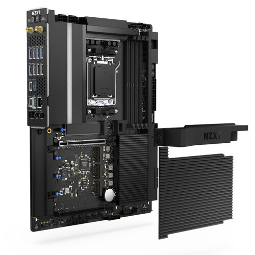 MB NZXT N9 X870E / NEGRO/ AMD®-WIFI 7/ PLACA BASE ATX / MOTHERBOARD/WHIT FULL COVER  AND  RGB / N9-X87XT-B1/ GAMING
