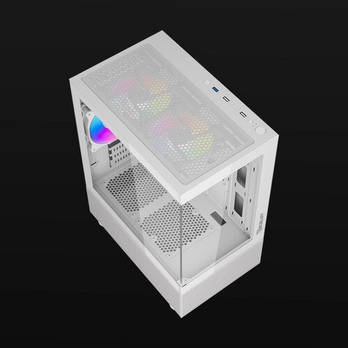 GABINETE OCELOT GAMING GLASS EW7 / MINI TOWER / M-ATX, ITX / PANEL LATERAL Y FRONTAL DE CRISTAL TEMPLADO/ INCLUYE 3 VENTILADORES / ENFRIAMIENTO LIQUIDO HASTA 240MM / GPU HASTA 315MM / COLOR BLANCO