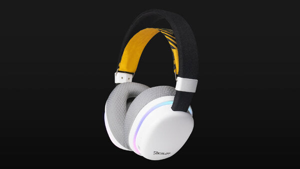 AUDIFONOS INALAMBRICOS OCELOT GAMING PHANTOM H1 / RGB/ BLUETOOTH/ DONGLE USB / CABLE AUX 3.5MM / MICROFONO CON CANCELACION DE RUIDO / MULTIPLATAFORMA / COLOR BLANCO
