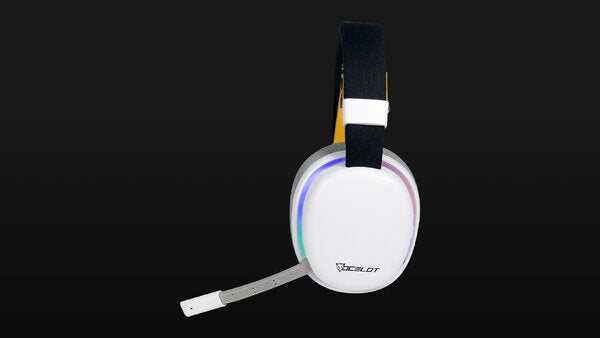 AUDIFONOS INALAMBRICOS OCELOT GAMING PHANTOM H1 / RGB/ BLUETOOTH/ DONGLE USB / CABLE AUX 3.5MM / MICROFONO CON CANCELACION DE RUIDO / MULTIPLATAFORMA / COLOR BLANCO