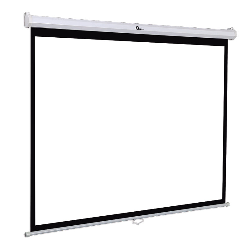 Pantalla proyección manual 100 pulgadas Qian QPG-69502 - 100 pulgadas, Color blanco