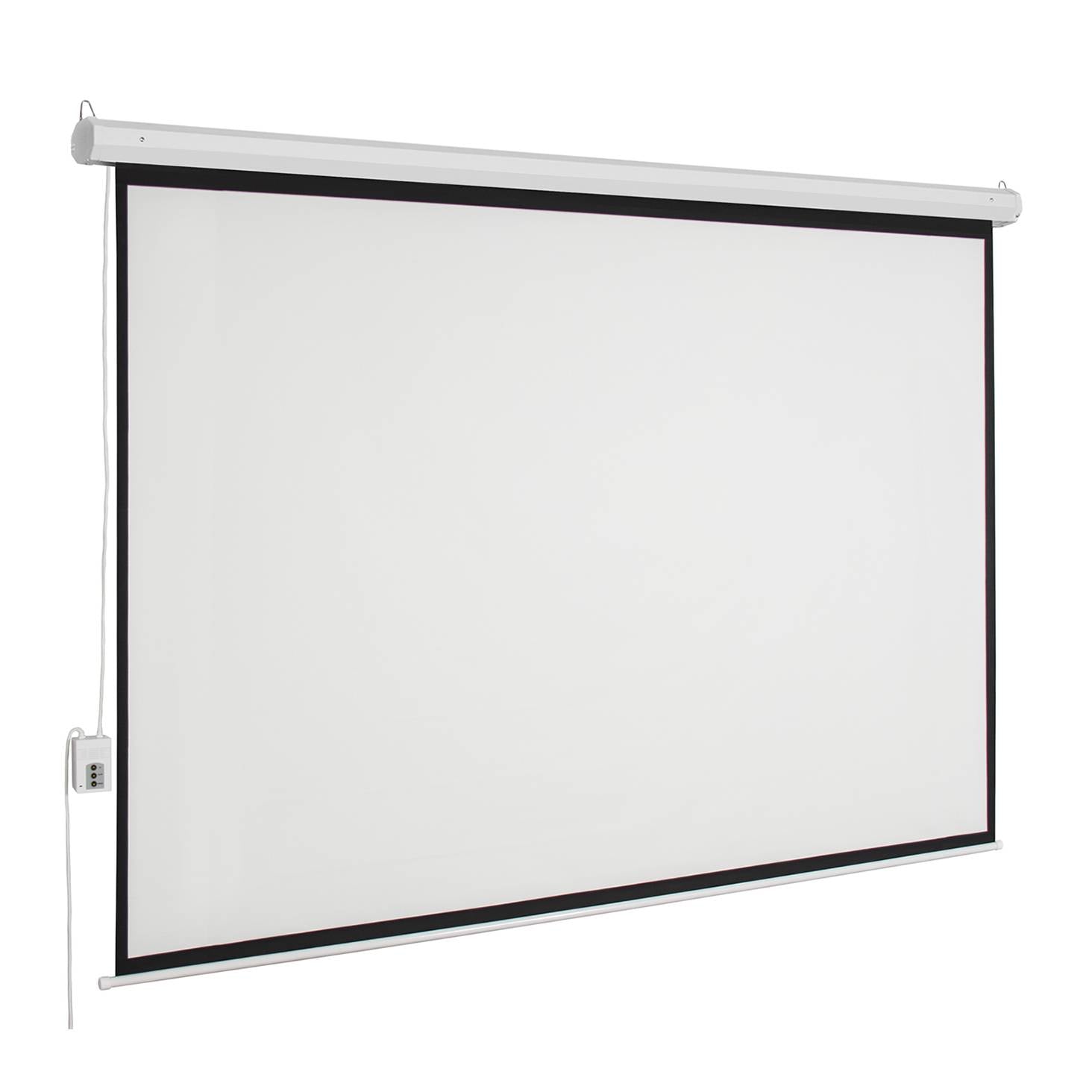 Pantalla de Proyección Eléctrica de Colgar MSE-182 - MULTIMEDIA SCREEN, 1.82x1.82m. 101 pulgadas diagonales. Incluye C.R. Inalámbrico  y alámbrico