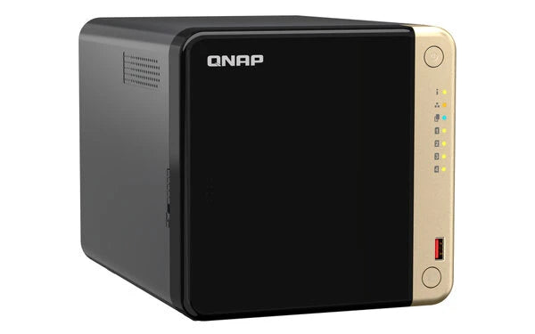 QNAP TS-464 4-BAY HIGH-PERFORMANCE DESKTOP NAS. INTEL 4C/4T PROCESSOR, BURST UP TO 2.9GHZ WITH 8GB DDR4 RAM, 2 X 2.5GBE, 2 X M.2 2280 PCIE GEN 3 X1, 1 X PCIE GEN3 X2 SLOT FOR NETWORK/STORAGE EXPANSIO