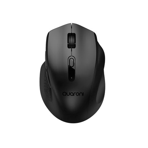MOUSE INALMBRICO ERGONMICO CON TEXTURA QUARONI 5 SCROLL/RECEPTOR 2.4 GHZ/800 - 2400 DPI/PTICO/4 NIVELES/NEGRO