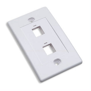 163293 TAPA (FACEPLATE) 2 PERFORACION COLOR BLANCO -
