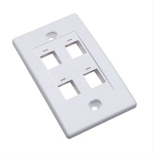 163316 Tapa para caja de 4 salidas - color Blanco. Montaje a ras de pared.