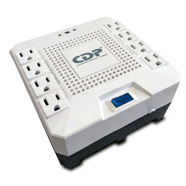 Regulador de Voltaje CDP R-AVR1808 1800VA/1000W AVR - 8 Salidas, 175 Julios, Proteccion RJ45, 120 Vac