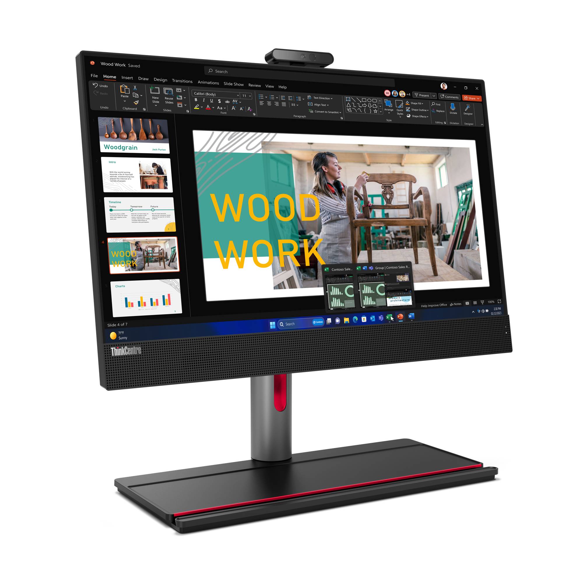 ThinkCentre AIO M90a - 12SKS0QX00, Pantalla 23.8 Q670 UMA 180W 90  WW, Intel® Core™  i5-14500
