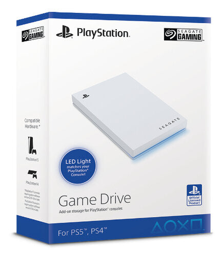 TARJETA DE EXPANSION EXTERNO SSD SEAGATE GAME DRIVE 2TB 2.5 USB 3.1 BLANCO PARA PS5