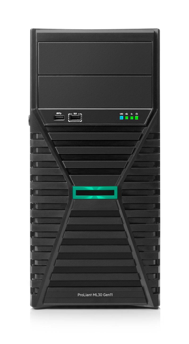 Servidor HPE ProLiant ML30 Gen11 (P81418-DM5 ) con un procesador Intel® Xeon® E-2434 4 núcleos - 3.4 GHz