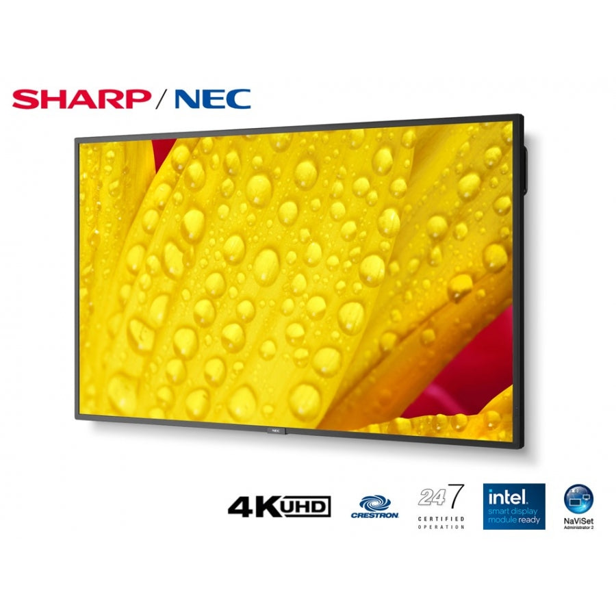 MONITOR PROFESIONAL NEC DE 65 M651-2 UHD 3840 X 2160 HDR10; HLG; PQ 24/7, 500 CD/M2, 8000:1, HDMI, DISPLAYPORT HDCP, USB, RJ-45, INTEL SDM Y RPI4, 3 AÑOS DE GARANTIA