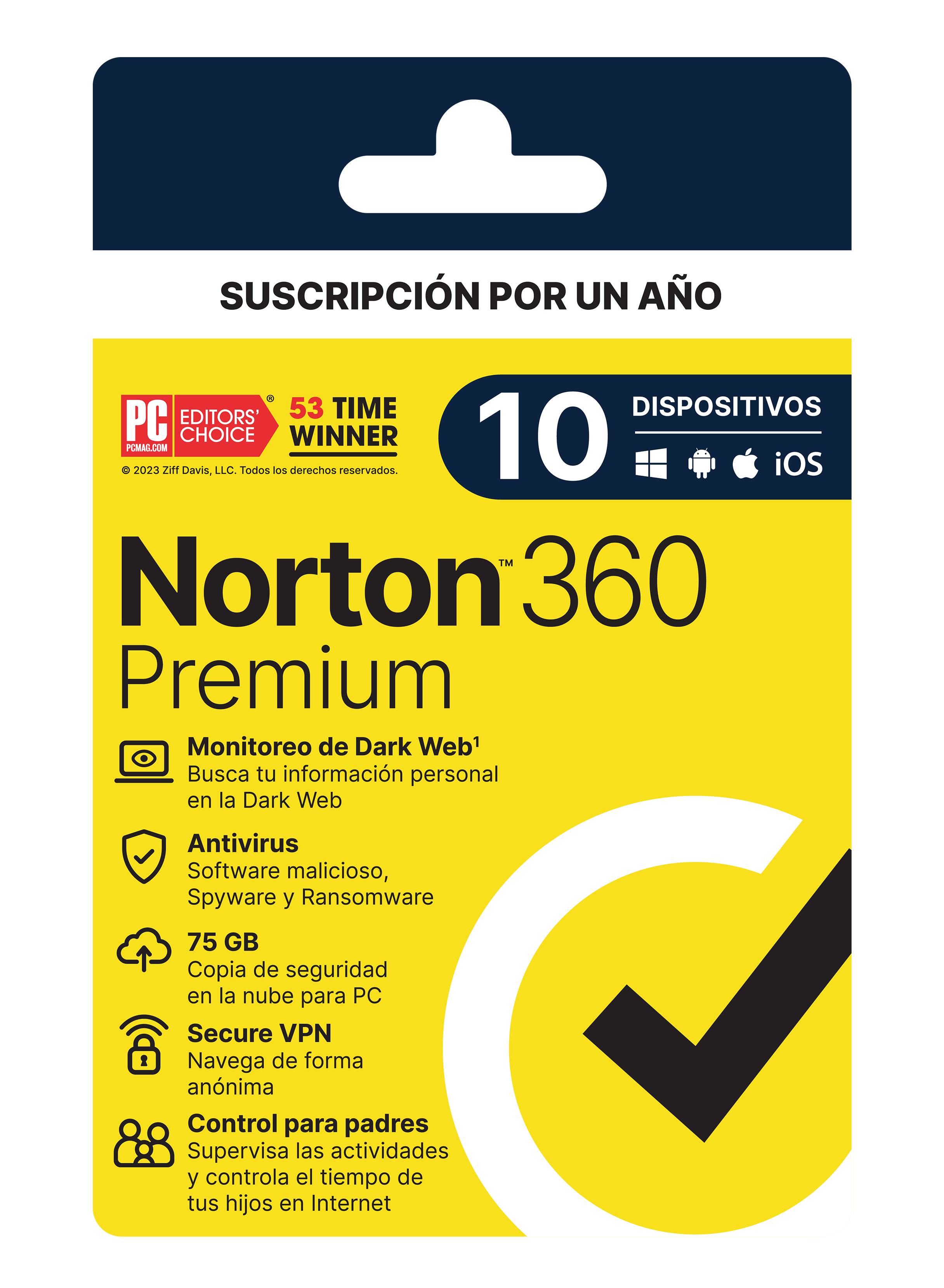 NORTON 360 PREMIUM 10D 1A 21443392 -