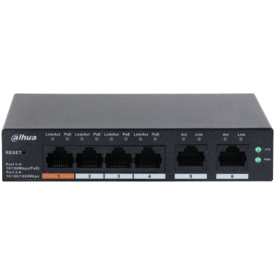 SWITCH DAHUA 6 PUERTOS 4P CS4006-4ET-60 NB -