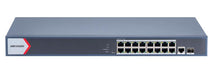 Hikvision DS-3E1518P-EI/M - Switch Gigabit PoE+ Monitoreable, 16 Puertos 1000 Mbps PoE+