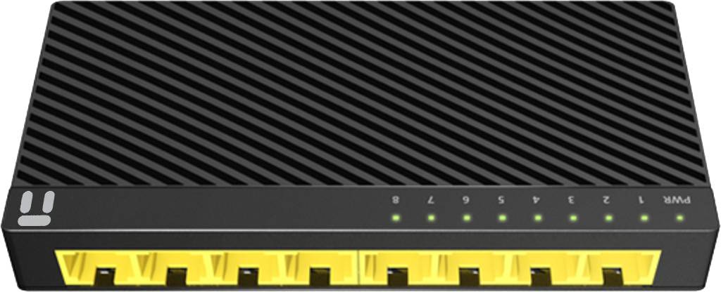 Switch NETIS modelo ST3108GC - 8 puertos Gigabit Switch de escritorio con Seguro de conector incorporado, No administrable