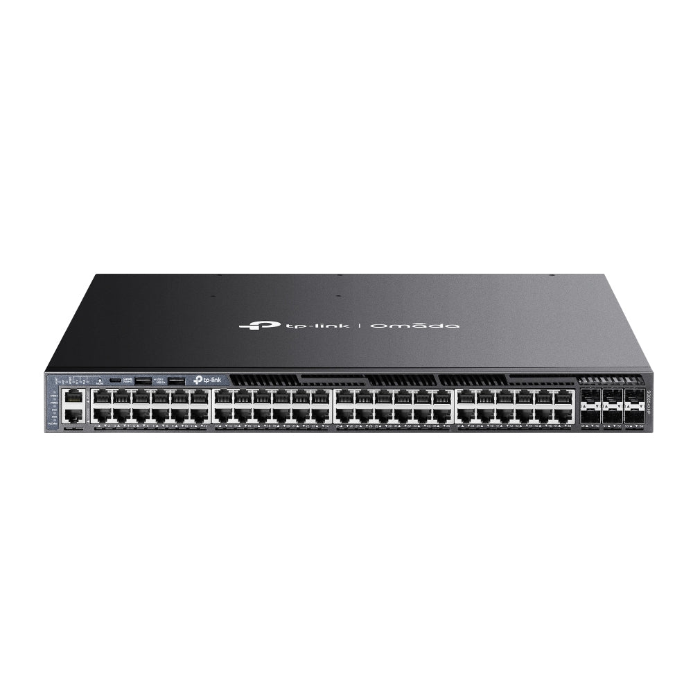 Conmutador PoE+ administrado L3 apilable Gigabit de 48 puertos Omada con 6 ranuras 10G -
