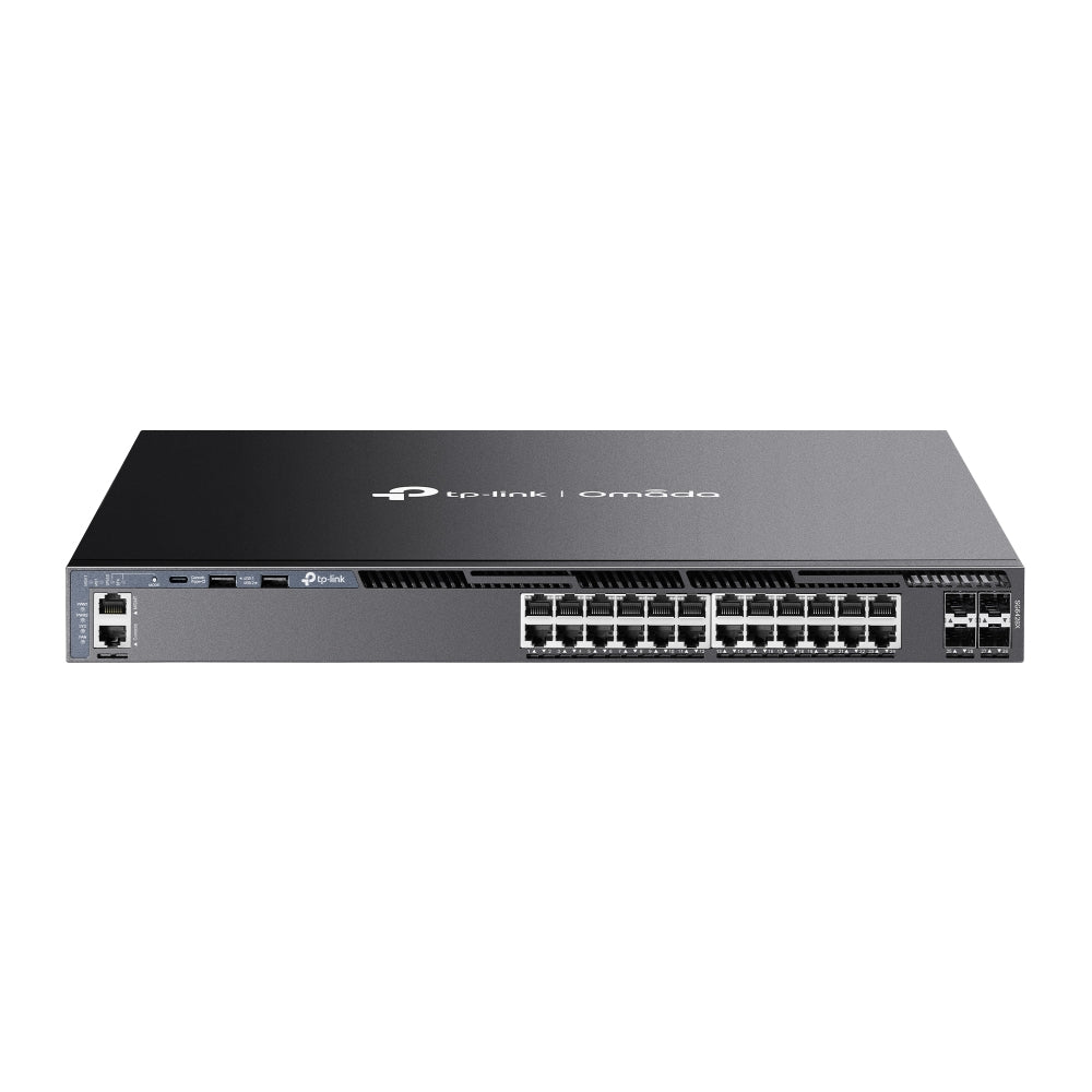 Switch administrado L3 apilable Gigabit de 24 puertos Omada con 4 ranuras 10G -