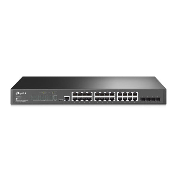 Switch TP-LINK SG3428 (TL-SG3428) - Gigabit administrable JetStream L2  RJ45, 24 puertos, 10/100/1000, (4) Gigabit SFP, (1)Puerto de consola Micro USB