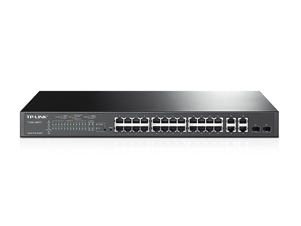 Switch POE Inteligente TP-LINK SL2428P(TL-SL2428P) - Negro, 24
