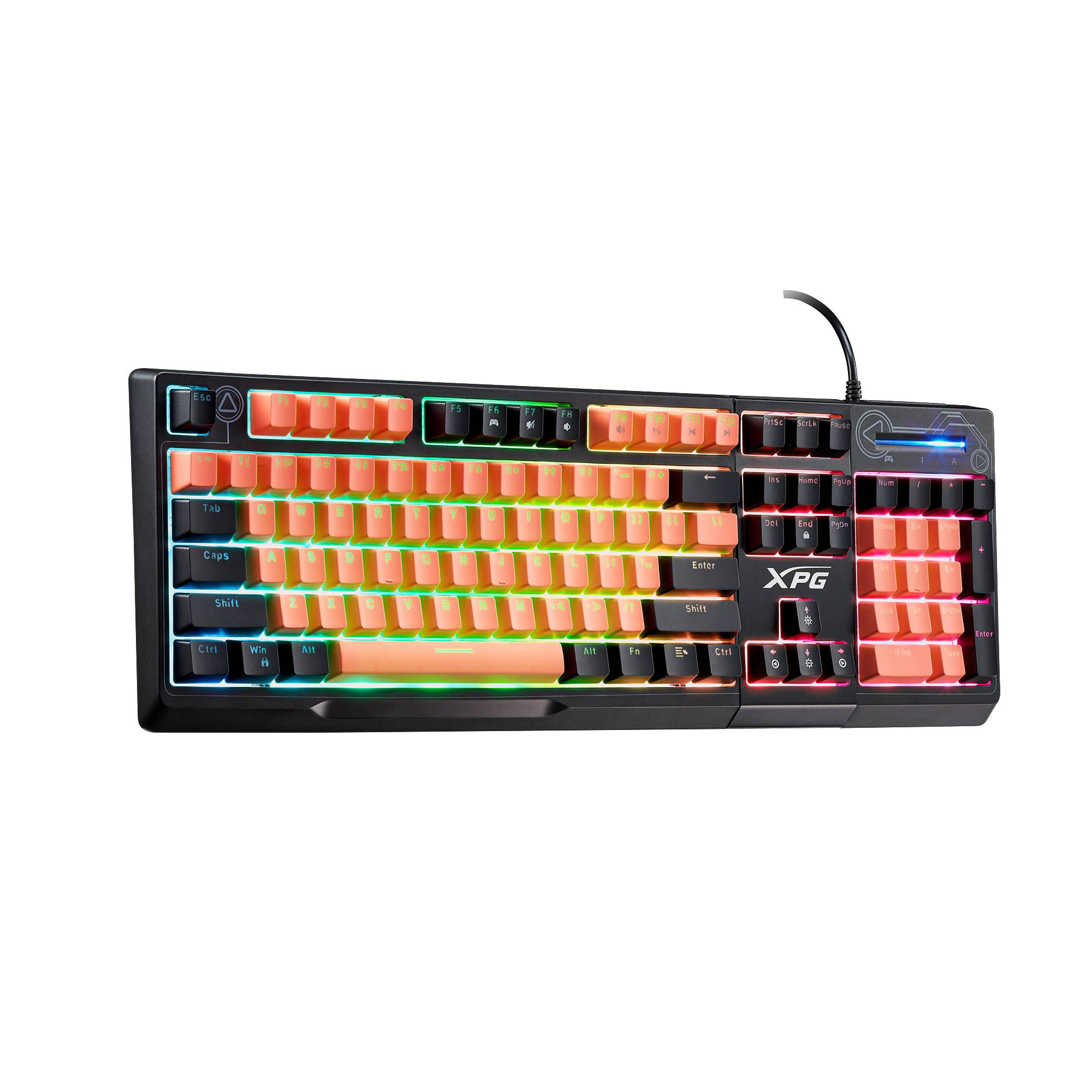 Teclado GAMING XPG MERA SEEKER - Membrana sensación mecánica, iluminación RGB, NEGRO.(SEEKER105Z-BK/OGCES)