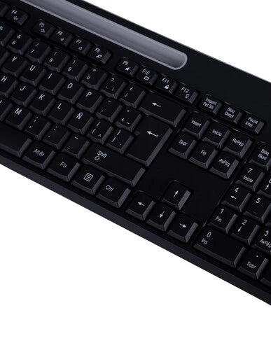 TECLADO/MOUSE TECHZONE TZCOMBINA06 INALAMBRICO RANURA SOPORTE GRIS