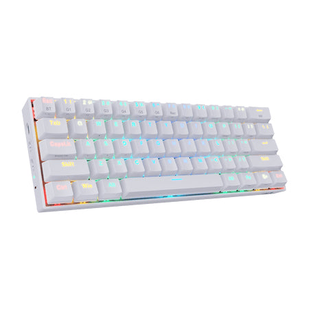 Teclado Mecánico Redragon Draconic White - Inglés, Blanco, RGB