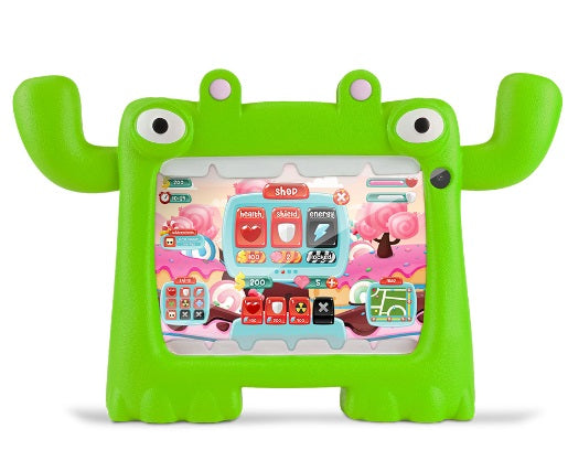 TABLET VORAGO PAD-7-KIDS 7 PULGADAS ANDROID 11 QUADCORE 2GB 32GB DUALCAM WIFI BT GMS FUNDA VERDE -