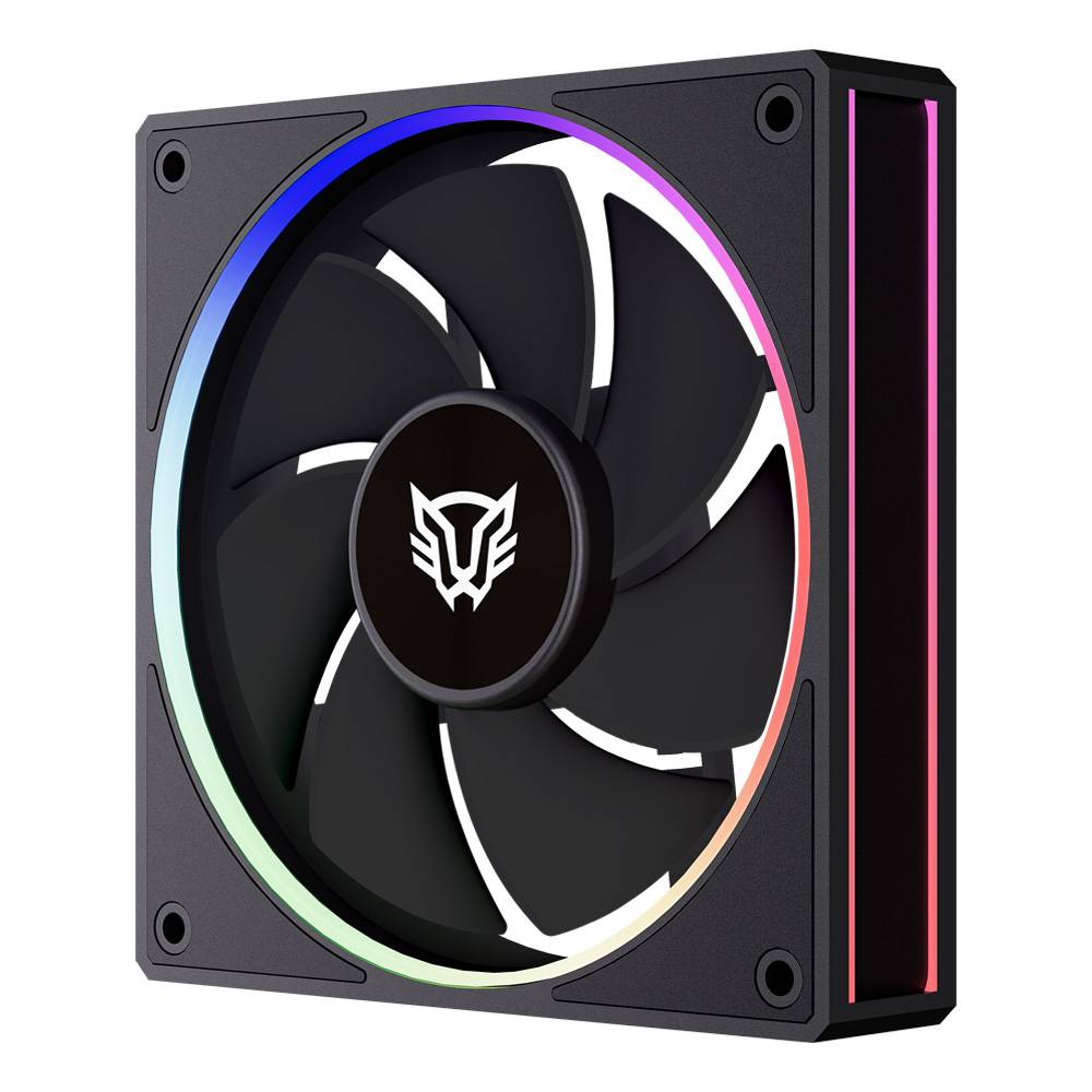 Ventilador de 120mm Balam Rush Eolox Bora-R EXB85R Velocidad: 600-1600 Rpm Flujo de aire: 48 CFM - Ruido: 28 dB, 7 Aspas (Inversas), Iluminacion ARGB