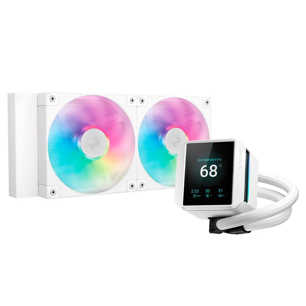 Enfriamiento Liquido DeepCool Mystique LE240  ARGB 3400 RPM Blanco R-LE720-WHAMMN-G-1 -
