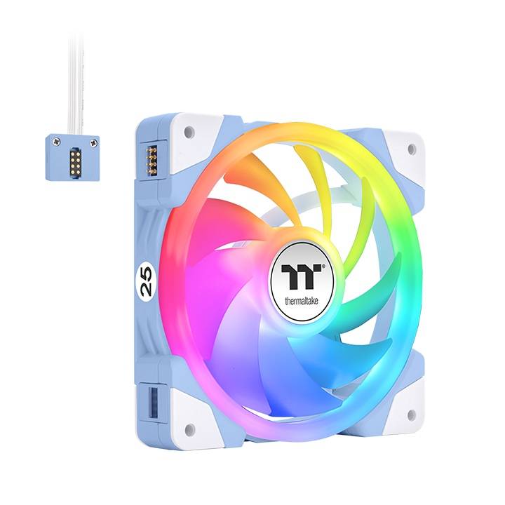 Ventilador SWAFAN EX12 ARGB Sync Hydrangea Blue Thermaltake (paquete de 3 ventiladores) - aspas intercambiables