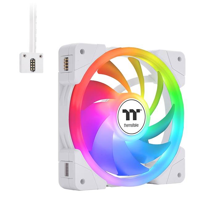 Ventilador SWAFAN EX12 ARGB Sync Blanco Thermaltake (paquete de 3 ventiladores) - aspas intercambiables