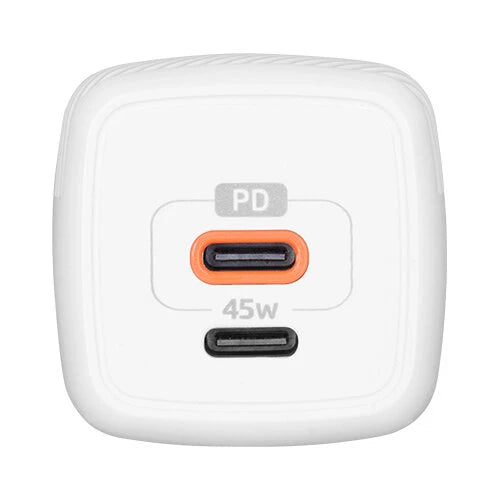 CARGADOR PARA PARED AU-402 FAST CHARGE 3.0 A 1 USB C 45W BLANCO
