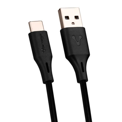 CABLE VORAGO CAB-C01B USB-TIPO C 1 METRO CARGA RAPIDA NEGRO