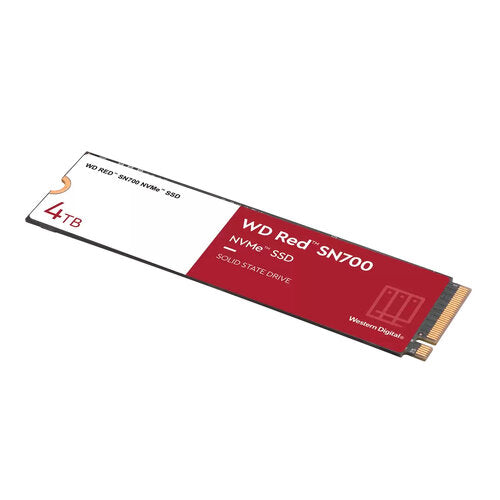 UNIDAD DE ESTADO SOLIDO SSD INTERNO WD RED SN700 4TB M.2 2280 NVME PCIE GEN3 X4 LECT.3400MBS ESCRIT.3100MBS NAS  WDS400T1R0C
