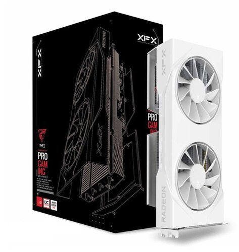 TARJETA DE VIDEO XFX SWIFT RX 9060 XT DUAL FAN / WHITE/8GB/ GDDR6/ PCIE 5.0/128 BIT/GAMA ALTA