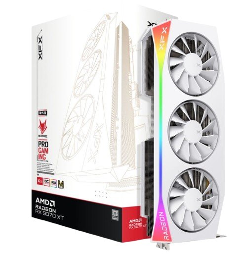 TARJETA DE VIDEO XFX MERCURY RX 9070 XT MAGNETIC AIR WHITE/ RGB/16GB/ GDDR6/ PCIE 5.0/256 BIT/GAMA ALTA