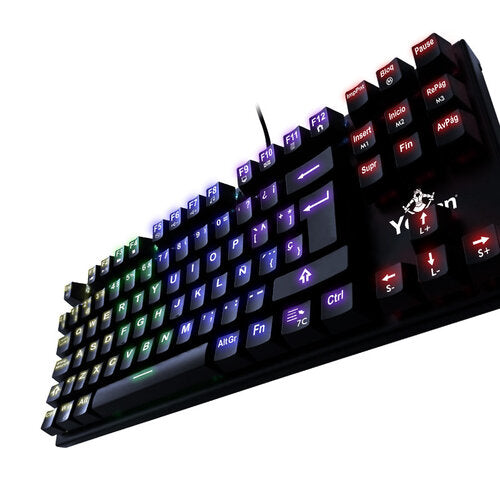TECLADO GAMING YEYIAN YAT1806 RGB SPARK SERIE 2000 SWITCH ROJO