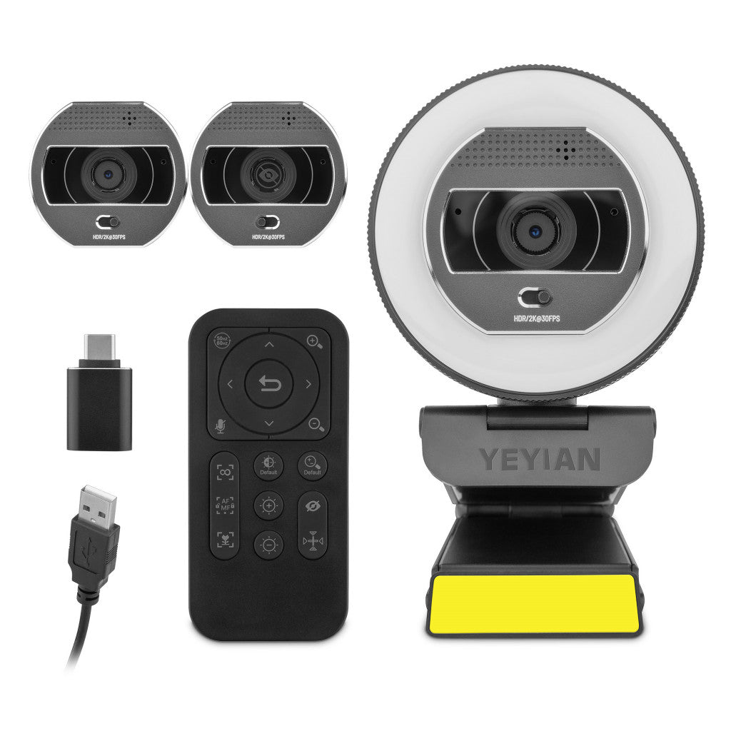 FLEX-WEBCAM YEYIAN STREAMING ILUMINACIÓN Y CONTROL REMOTO YPW-QHDAF-M1