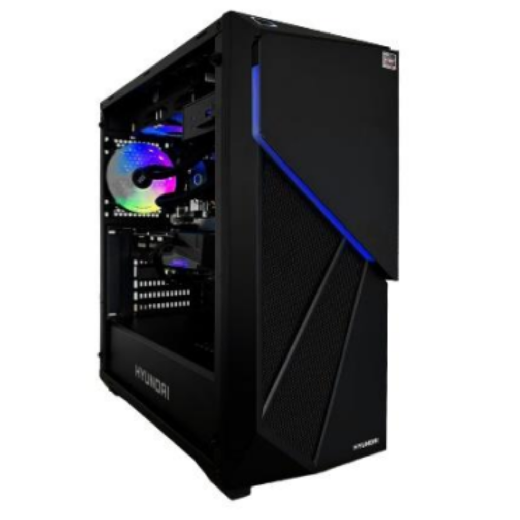 PC Gamer Hyundai Orcus R | AMD Ryzen 5 7600X | Radeon RX 7600 8GB | 32GB RAM DDR5 | SSD 1TB NVMe | Enfriamiento Líquido | Fuente 80+ Bronze | WiFi | Windows 11 Prueba
