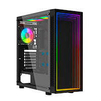 GABINETE OCELOT GAMING, ATX, FRONTAL CRISTAL TEMPLADO TIPO INFITIO, CRISTAL TEMPLADO LATERAL, FILTRO POLVO MAGNETICO, ESPACIO PARA 6 VENTILADORES DE 120MM /SOPORTA GPU HASTA 300MM