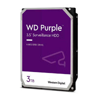 DISCO DURO INTERNO WD PURPLE 3TB 3.5 ESCRITORIO SATA3 6GB/S 256MB 5400RPM 24X7 DVR NVR 1-8 BAHIAS 1-64 CAMARAS