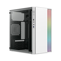 GABINETE ACTECK FUSION II GI440 / MINI TORRE / MICRO ATX, MINI ITX / FUENTE DE PODER 500W / PANEL ACRILICO / METAL / BLANCO / AC-935760