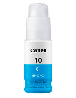Botella de tinta Canon GI-10 Cyan Original Si, Cian, Compatibilidad G5010/G6010/G7010